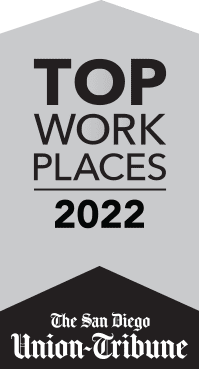 Top Work Places 2022 Award from The San Diego Union Tribune