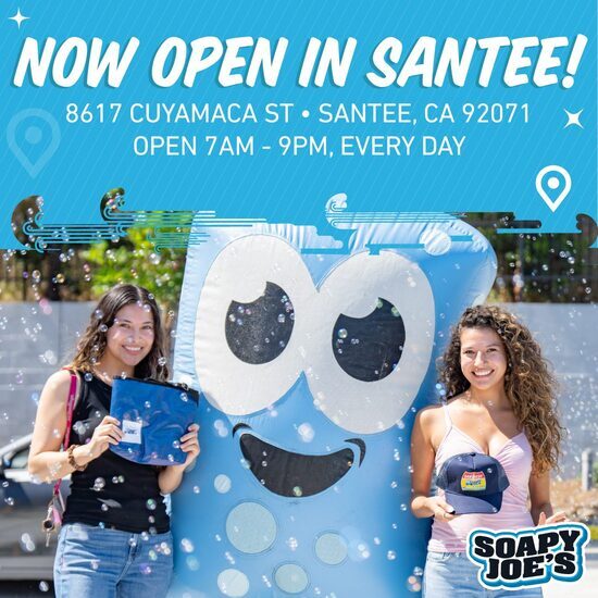 Soapy Joe's Car Wash on Cuyamaca St. Now Open!