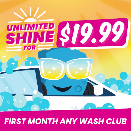 Unlimited Shine for $19.99 – First Month Any Wash Club with Soapy Joe’s Car Wash