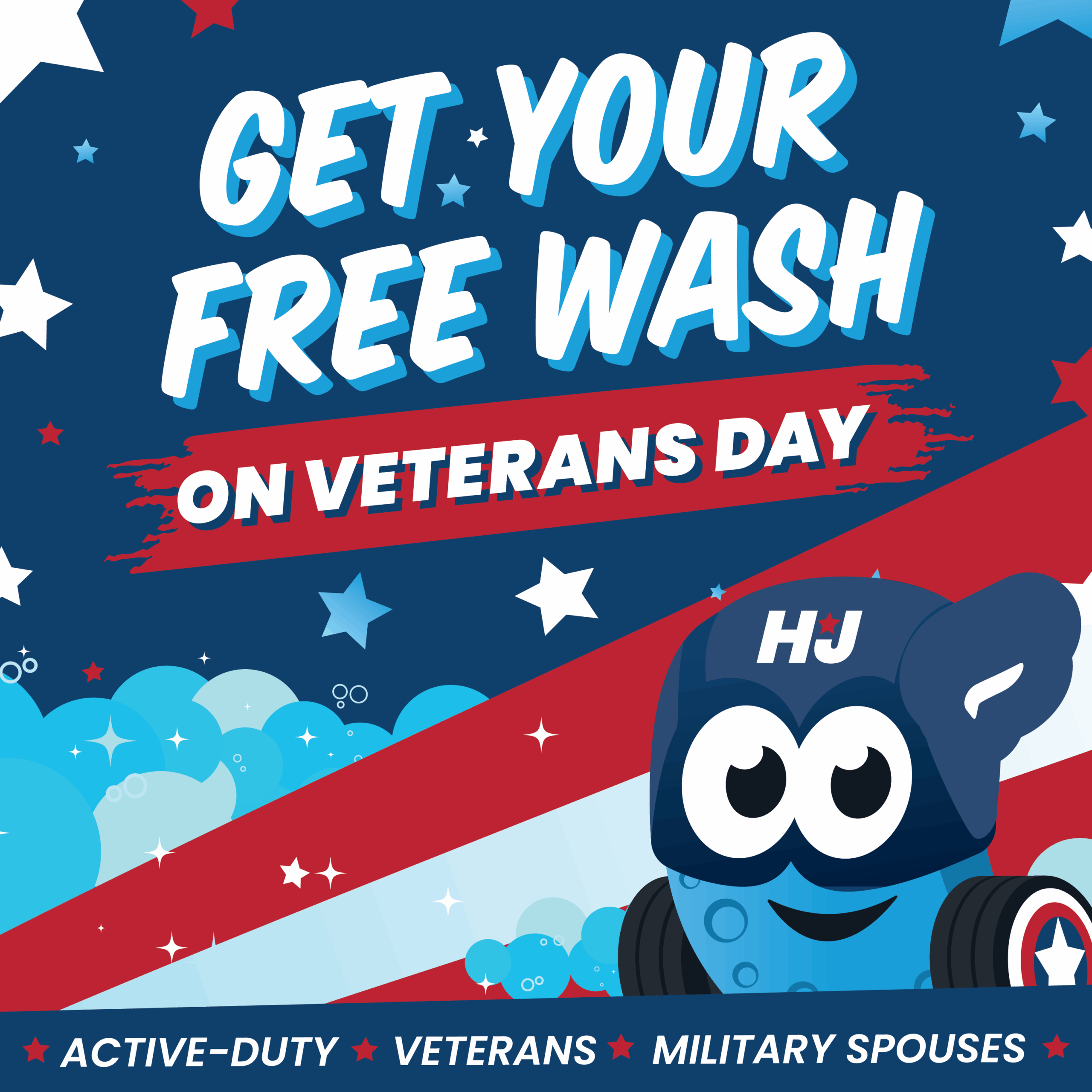 For the Hometown Heroes: Soapy Joe’s Car Wash Salutes Veterans with FREE Washes and Soapport! Copy Copy